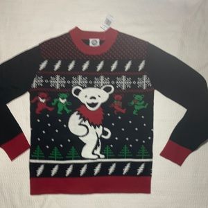 Grateful Dead Christmas Sweater NEW Dancing Bears Medium Mens